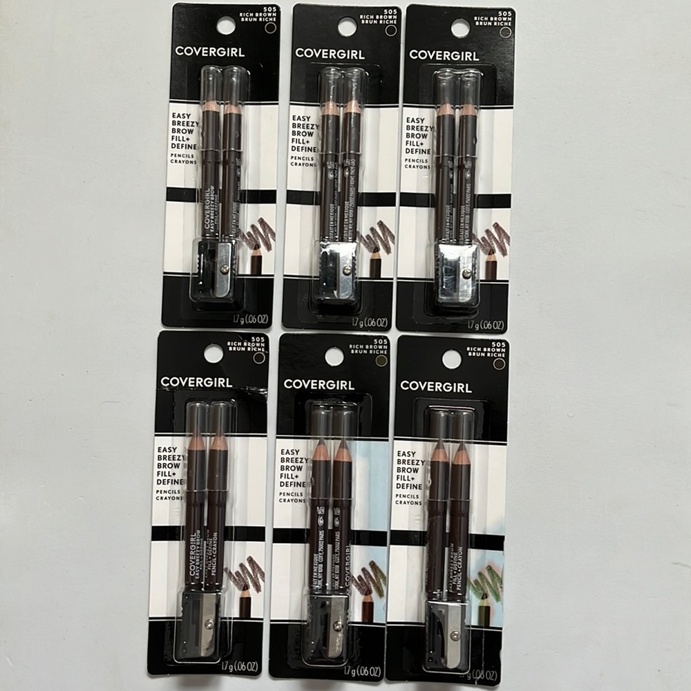 Lot of 6 NEW UNOPENED Covergirl water resistant brow pencils in Rich Bro…
